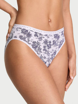 Victoria's Secret - Women White Printed Stretch Cotton Brief Panty