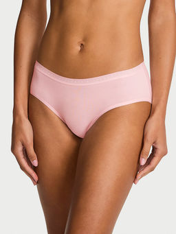 Victoria's Secret - Women Pink Stretch Cotton Hiphugger Brief Panty