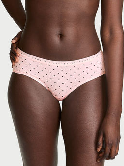 Victoria's Secret - Women Peach Printed Stretch Cotton Hiphugger Brief Panty