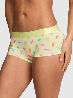 Victoria's Secret - Women Yellow Printed Cotton Boyshorts Panty