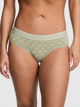Victoria's Secret - Women Green Printed Cotton Hiphugger Brief Panty