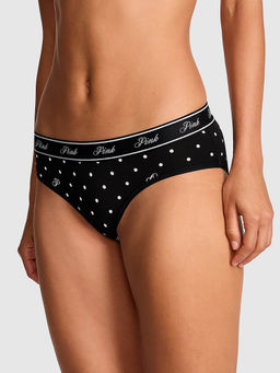 Victoria's Secret - Women Black Printed Cotton Hiphugger Brief Panty