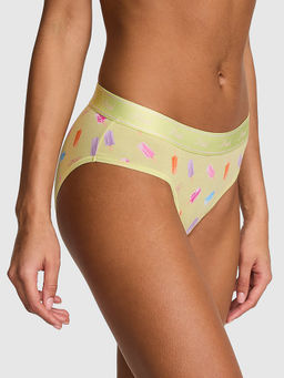 Victoria's Secret - Women Yellow Printed Cotton Hiphugger Brief Panty