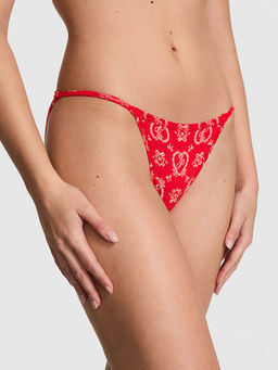 Victoria's Secret - Women Red Cotton String Bikini Panty (M)