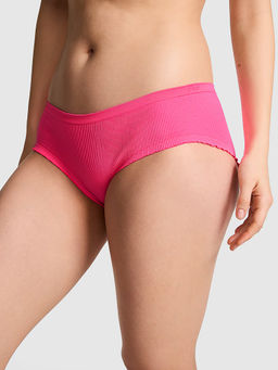 Victoria's Secret - Women Pink Seamless Ribbed Hiphugger Brief Panty