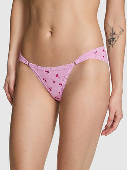 Victoria's Secret - Women Pink Printed Cotton Cheeky Brief Panty