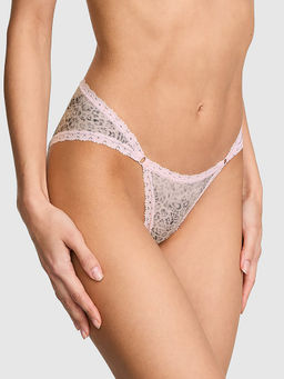 Victoria's Secret - Women Beige Animal Printed Cotton Cheeky Brief Panty