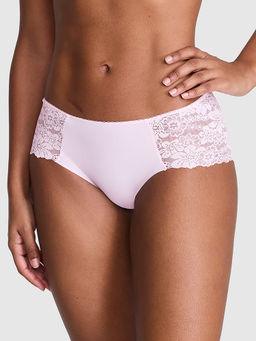 Victoria's Secret - Women Pink Self Design Hiphugger Brief Panty