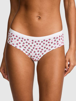 Victoria's Secret - Women White Printed Seamless Hiphugger Brief Panty