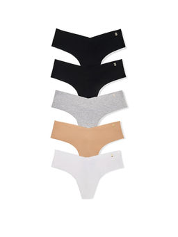 Victoria's Secret - Women Multi-Color No-Show Thong Panties (Pack of 5)