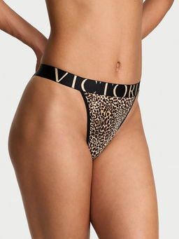 Victoria's Secret - Women Multi-Color Exploded Logo Cotton 90S Thong Panty