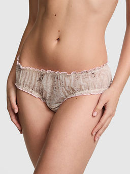 Victoria's Secret - Women Beige Animal Printed Cheeky Bikini Panty
