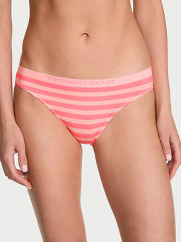 Victoria's Secret - Women Pink Stripes Seamless Bikini Panty