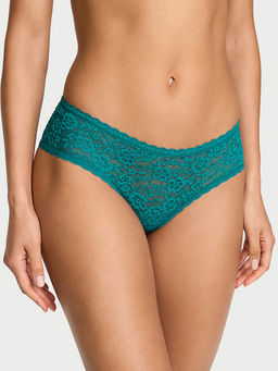 Victoria's Secret - Women Green Self Design Lace Keyhole Cheeky Brief Panty