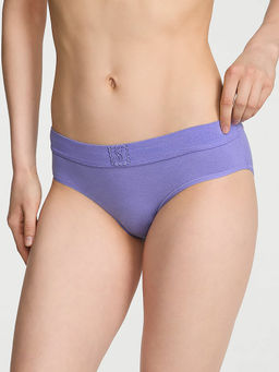 Victoria's Secret - Women Blue Cotton Hiphugger Brief Panty