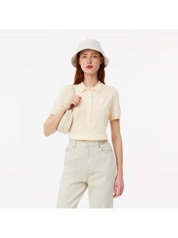 Lacoste - Wash Effect Pique Beige Polo T-Shirt