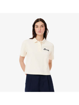 Lacoste - Relaxed Fit Heat Regulating Golf Off White Polo T-Shirt