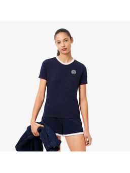 Lacoste - Ultra Dry Tennis Heritage Badge Navy Blue T-Shirt