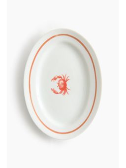 H&M - Orange Porcelain Serving Plate
