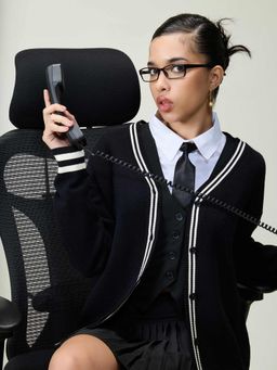 Cava Athleisure - Black Club Cardigan