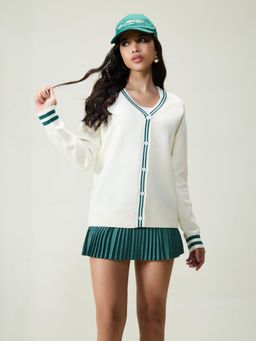 Cava Athleisure - White Club Cardigan
