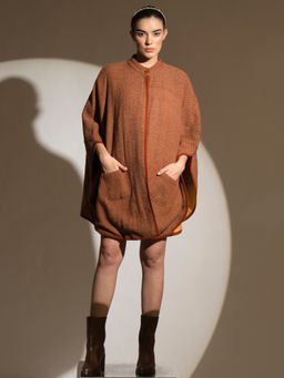 Khaleej - Rust Mexican Fire Opal Buttoned Cape