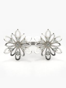 Valanova - Sterling Silver with White Gold Plated and Certified Lab Grown Diamond Ring 0.17Cts