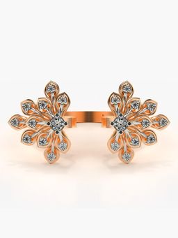Valanova - Sterling Silver with Rose Gold Plated and Certified Lab Grown Diamond Ring 0.20Cts