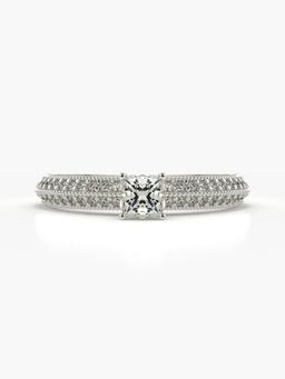 Valanova - Hallmarked 14K White Gold and Certified Lab Grown Diamond Ring 0.60Cts