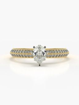 Valanova - Hallmarked 18K Gold and Certified Lab Grown Diamond Ring 0.65Cts