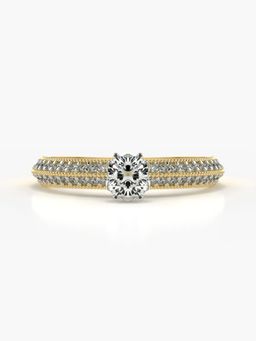 Valanova - Hallmarked 14K Gold and Certified Lab Grown Diamond Ring 0.80Cts
