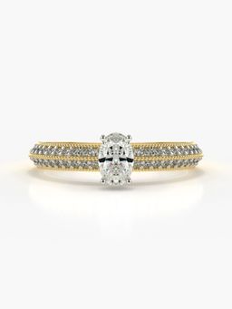 Valanova - Hallmarked 14K Gold and Certified Lab Grown Diamond Ring 0.75Cts