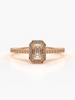 Valanova - Hallmarked 18K Rose Gold and Certified Lab Grown Diamond Ring 0.71Cts