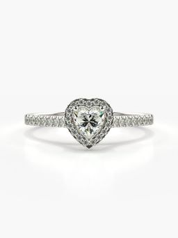 Valanova - Hallmarked 14K White Gold and Certified Lab Grown Diamond Ring 0.50Cts