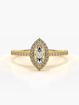 Valanova - Hallmarked 18K Gold and Certified Lab Grown Diamond Ring 0.57Cts