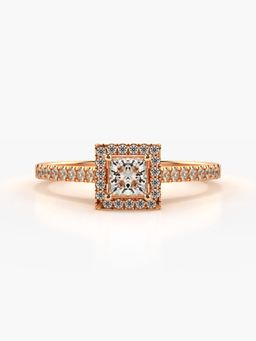 Valanova - Hallmarked 18K Rose Gold and Certified Lab Grown Diamond Ring 0.51Cts
