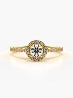 Valanova - Hallmarked 18K Gold and Certified Lab Grown Diamond Ring 0.50Cts