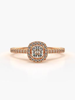 Valanova - Hallmarked 14K Rose Gold and Certified Lab Grown Diamond Ring 0.70Cts
