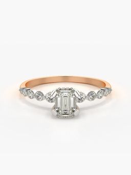 Valanova - Hallmarked 18K Rose Gold and Certified Lab Grown Diamond Ring 0.84Cts
