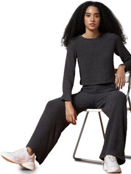 ONLY - Play Women Self Design Grey Pants