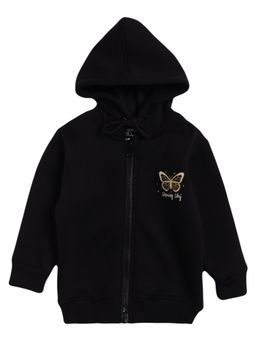 Bodycare - Girls Black Printed Wintercoat