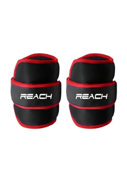 Reach - Premium Adjustable Ankle Weights Fitness (2 kg, Red)