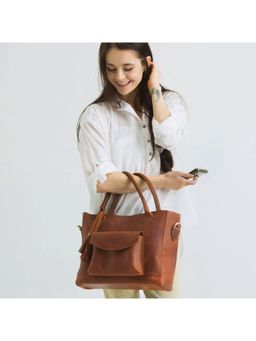 Inkmilan - Tan Soft Pu Leather With Multi-Functional Hand-Held Women's Bag