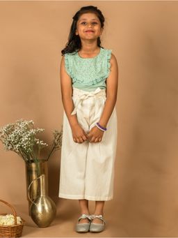 Kasya - Green Cotton Printed Top