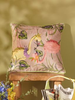 Pure Home + Living - Light Pink Ostrich Print Square Cushion Cover