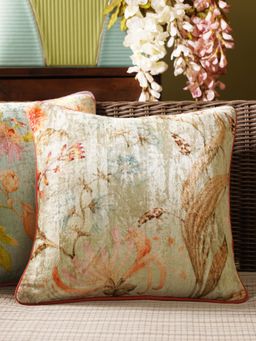 Pure Home + Living - Ivory Velvet Square Cushion Cover