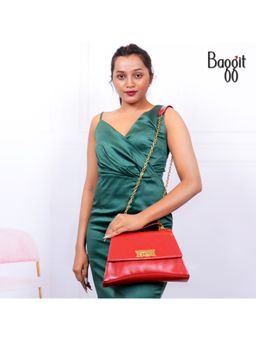 Baggit - Ascend Small Red Baguette Handbag