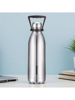 Borosil - Bolt 2L Steel Water Bottle with Double Wall Flask, 24-Hour Hot and Cold