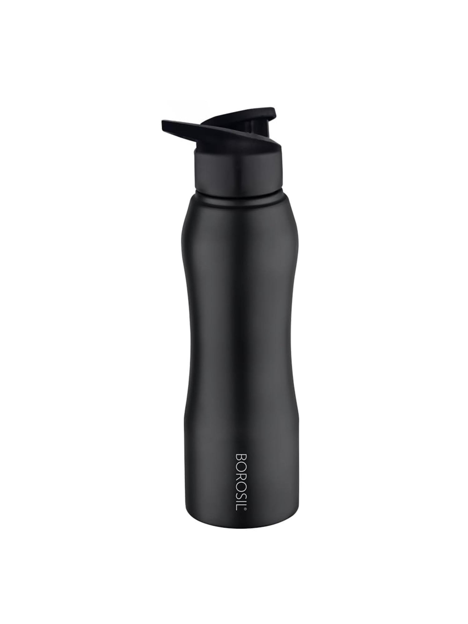 Borosil Grip N Sip 1L Steel Water Bottle for Fridge, Office, School, Kids Use