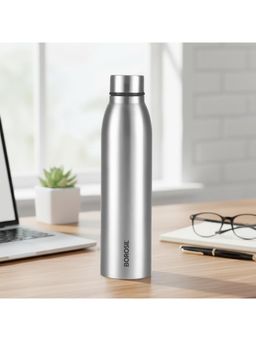 Borosil - Hydra Glacier 950ml Steel Bottle, ISI Certified, Single Wall, Warranty